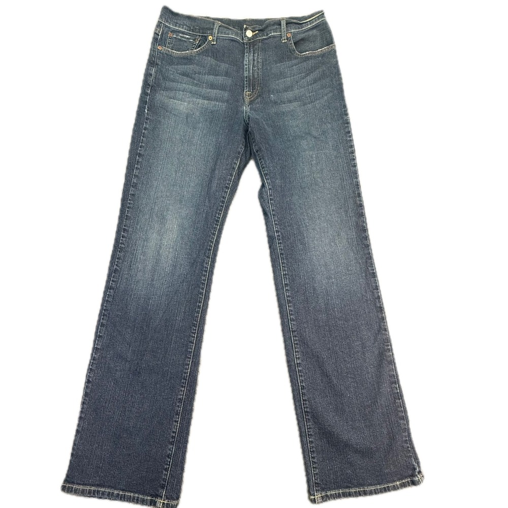 Lucky Brand Bootcut Jeans Mens 34 Blue Long Length Stretch 7M10338